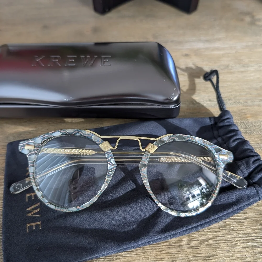 NWB Krewe St. Louis Optical Como + Crystal 18K